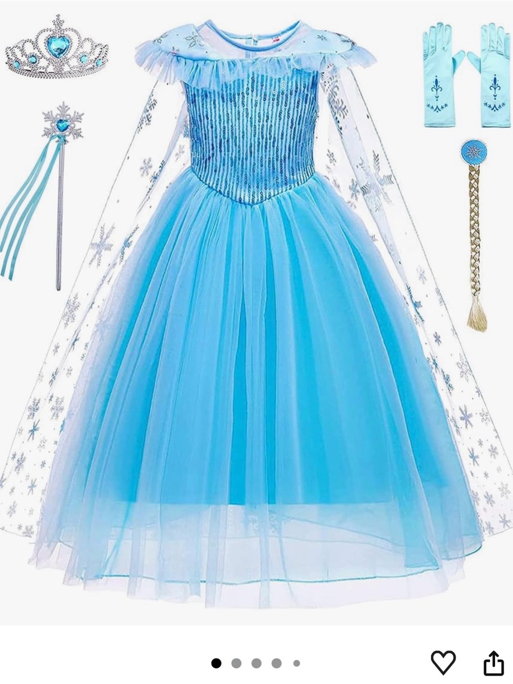 Elsa Inspired Dress and Shoes